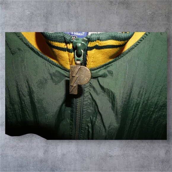 Vintage Green Bay Packers Pro Layer Windbreaker Jacket XXG Korea NFL Half Zip - Picture 6 of 11